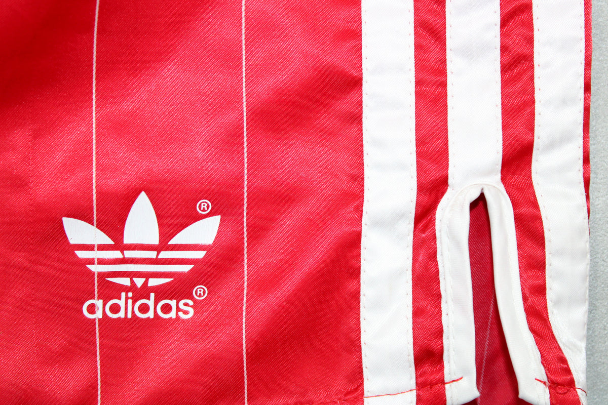 ADIDAS FIRST 80'S VINTAGE SHINY RUNNING SPRINTER NYLON SHORTS D5 MEDIUM
