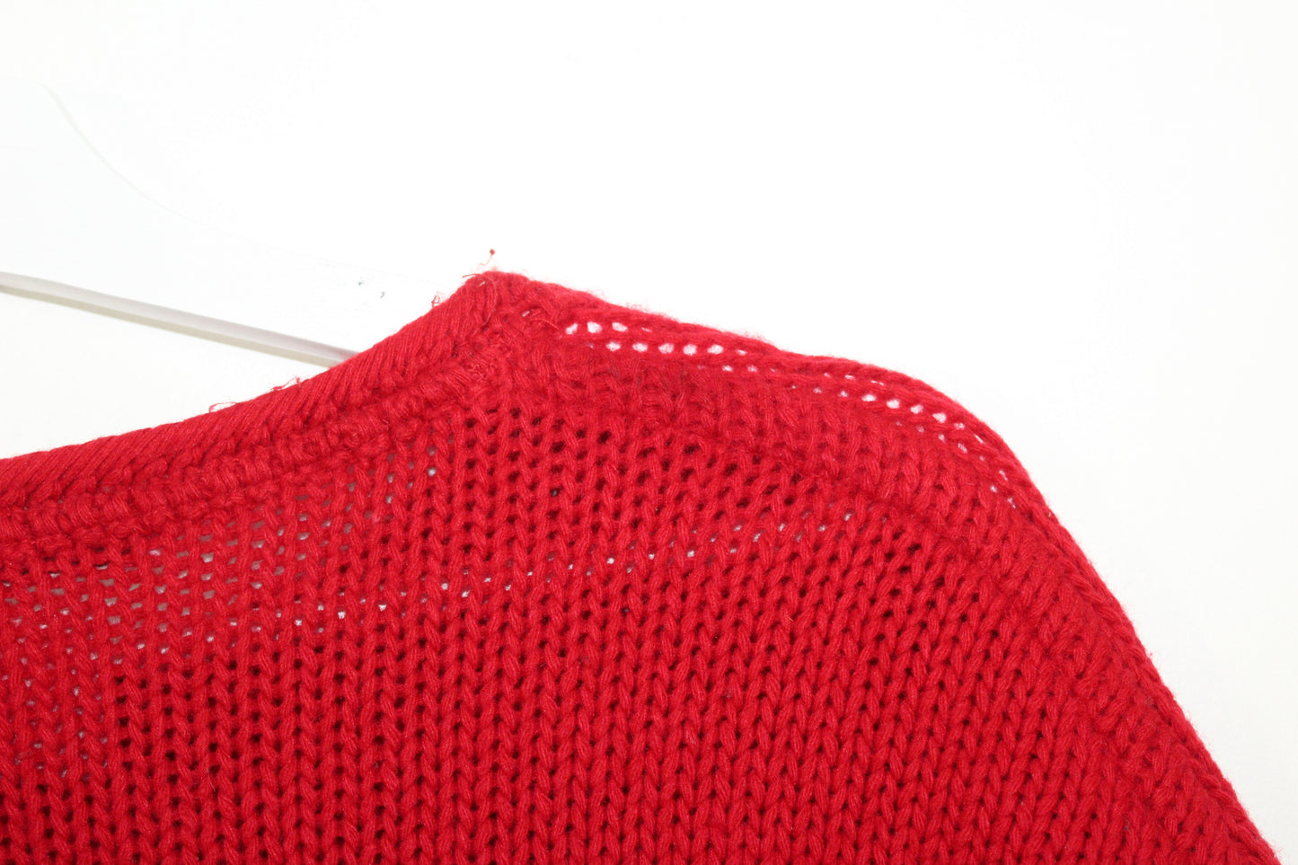 STONE ISLAND 80'S VINTAGE RIBBED WOOL KNIT SWEATSHIRT LARGE