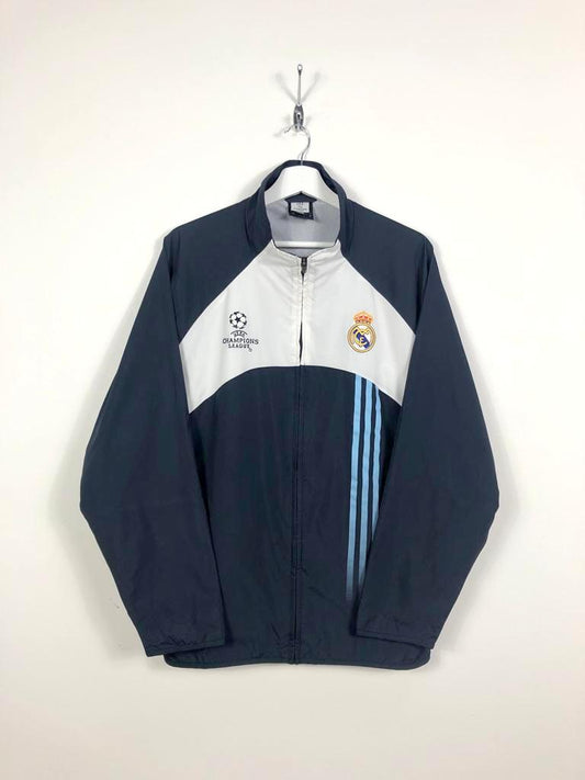 REAL MADRID 2003-04 ADIDAS VINTAGE CHAMPIONS LEAGUE TRACKSUIT TOP JACKET LARGE