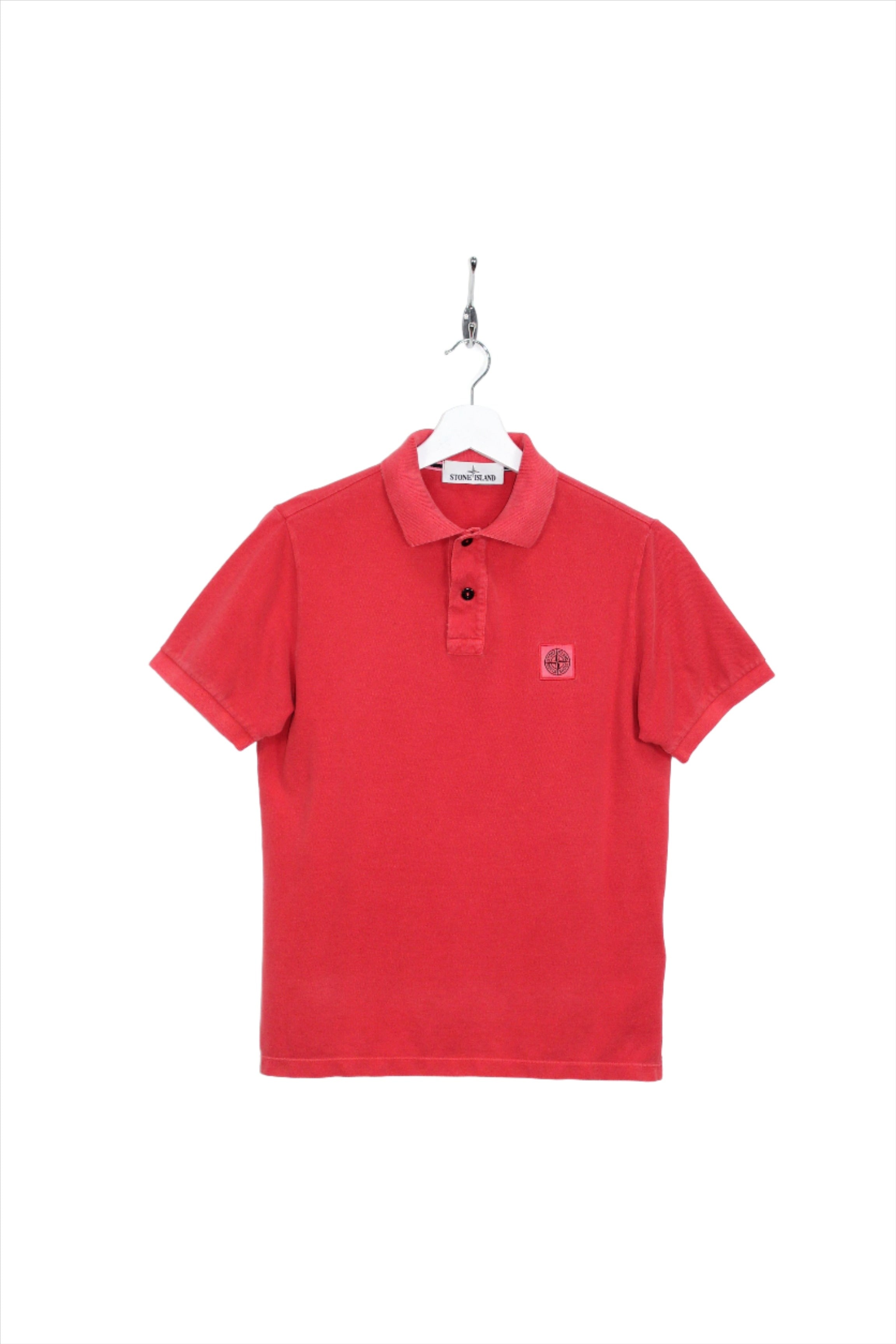 Stone island red polo shirt on sale