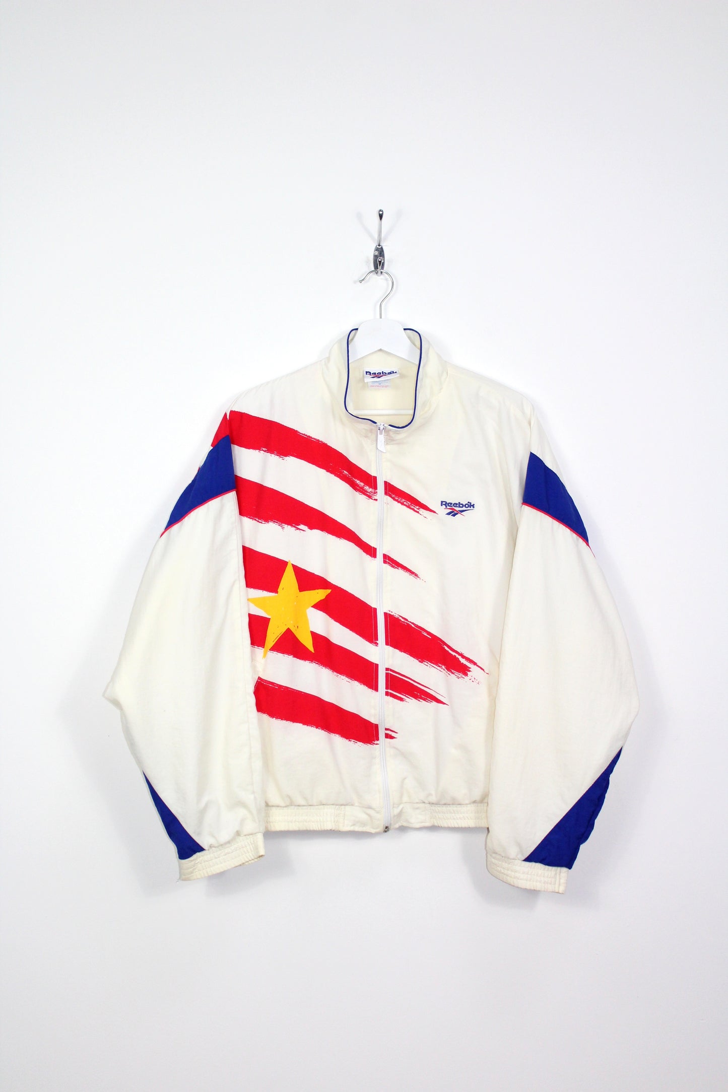 REEBOK 90'S VINTAGE OLYMPIC TRACKSUIT TOP JACKET MEDIUM