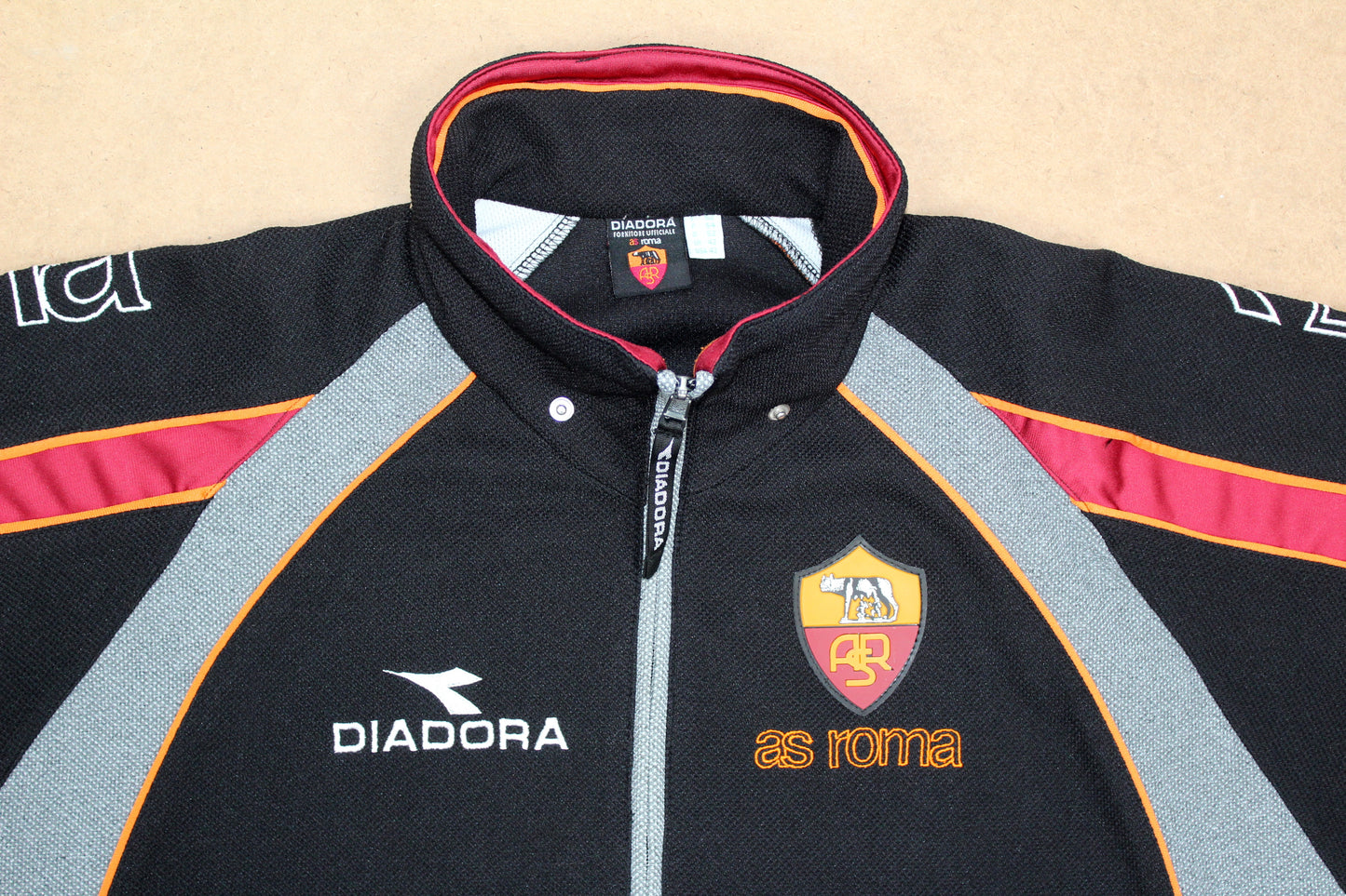 AS ROMA 1998-1999 DIADORA TRACKSUIT TOP JACKET XL