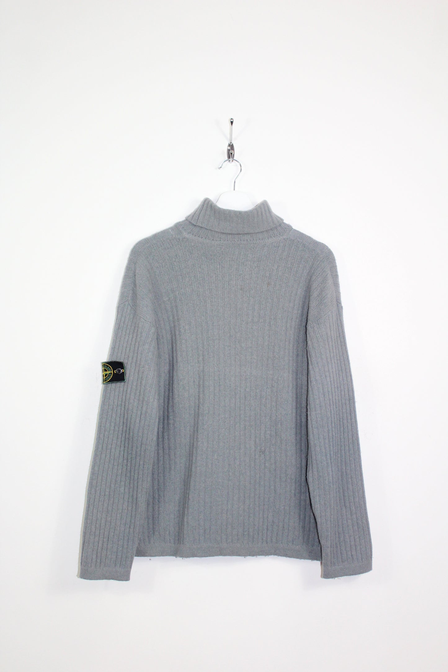 STONE ISLAND 80'S VINTAGE TURTLE NECK KNIT WOOL JUMPER MEDIUM