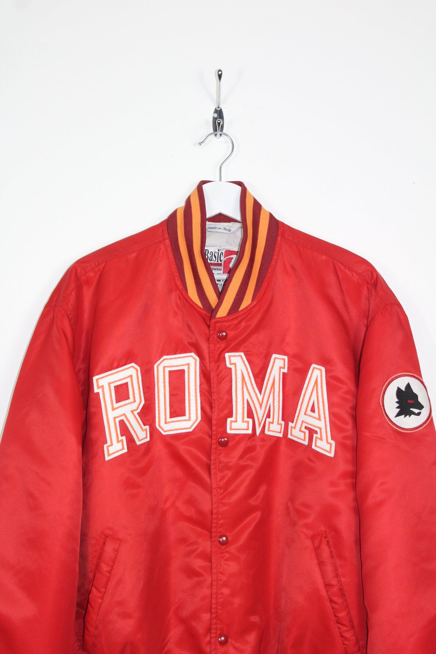 AS ROMA 90'S VINTAGE PADDED BOMBER JACKET LARGE