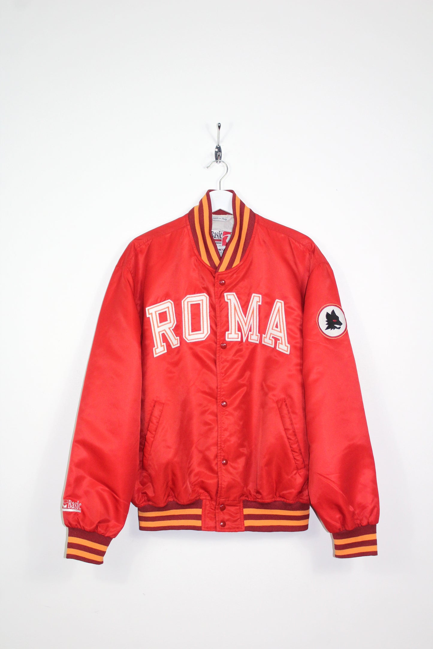 AS ROMA 90'S VINTAGE PADDED BOMBER JACKET LARGE