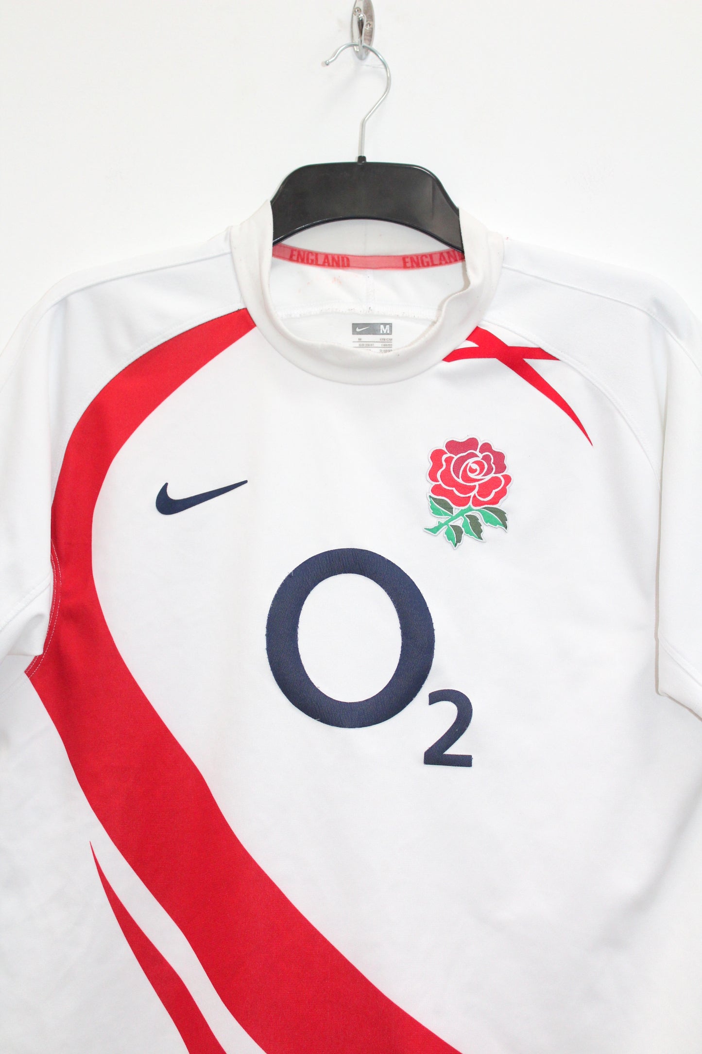 NIKE ENGLAND 2007-09 HOME RUGBY UNION PRO SHIRT MEDIUM