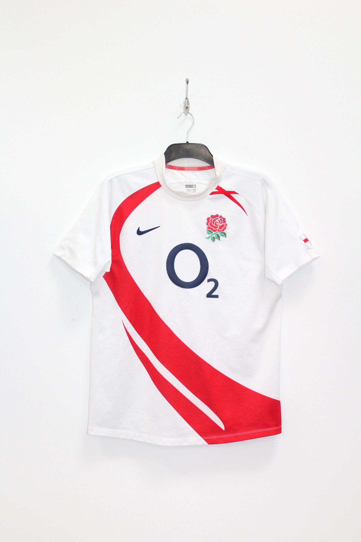 NIKE ENGLAND 2007-09 HOME RUGBY UNION PRO SHIRT MEDIUM