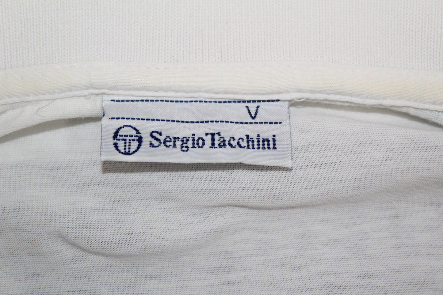 SERGIO TACCHINI 90'S VINTAGE SAMPRAS WIMBLEDON 1991 TENNIS POLO SHIRT LARGE