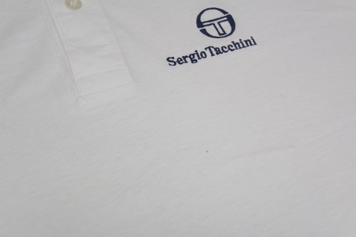 SERGIO TACCHINI 90'S VINTAGE SAMPRAS WIMBLEDON 1991 TENNIS POLO SHIRT LARGE