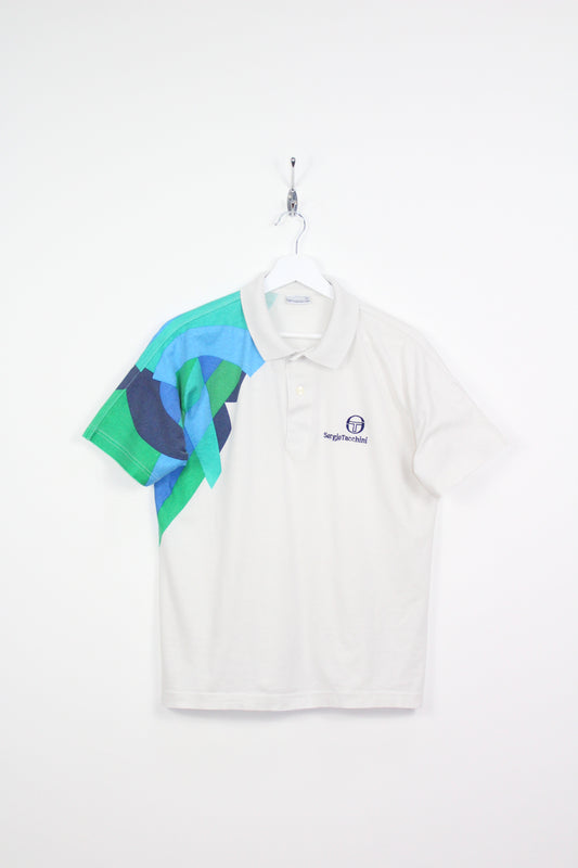 SERGIO TACCHINI VINTAGE BRUGUERA 1991 MONTECARLO FINAL TENNIS POLO SHIRT MEDIUM