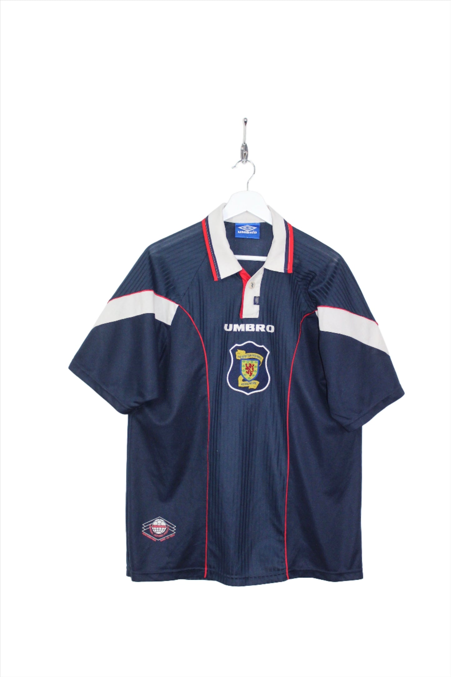 SCOTLAND 1996-98 VINTAGE UMBRO HOME FOOTBALL SHIRT LARGE