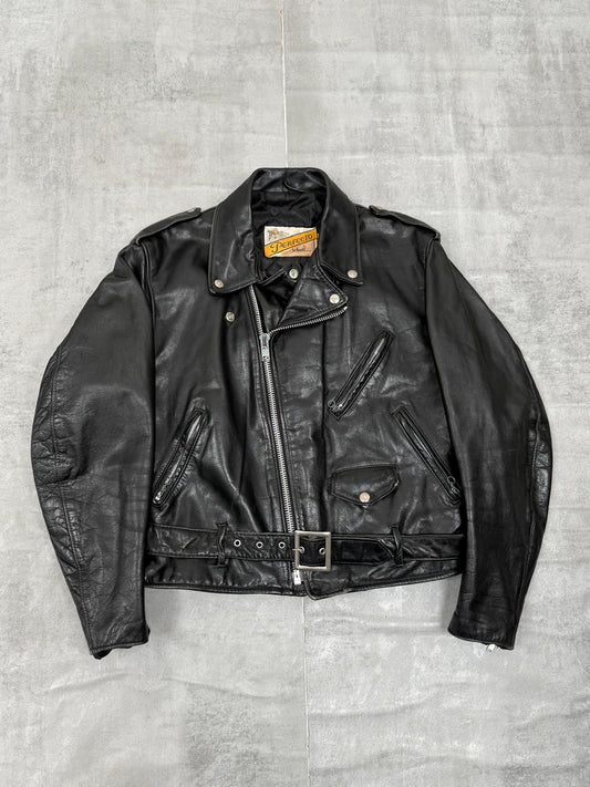 SCHOTT NYC PERFECTO 90'S VINTAGE DOUBLE RIDERS MOTORCYCLE LEATHER JACKET MEDIUM
