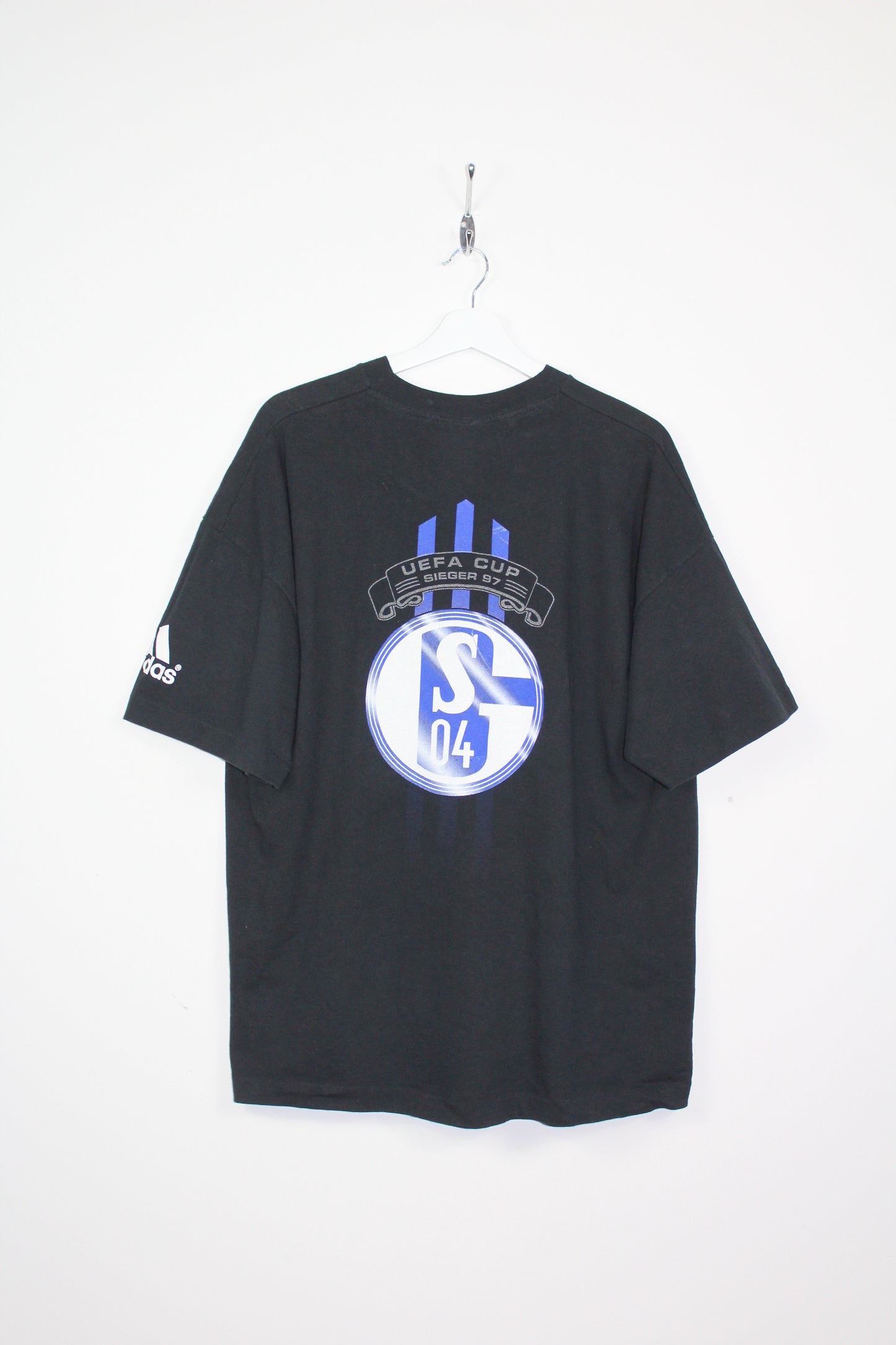 ADIDAS VINTAGE SCHALKE 04 1997 UEFA CUP WINNER T-SHIRT XL