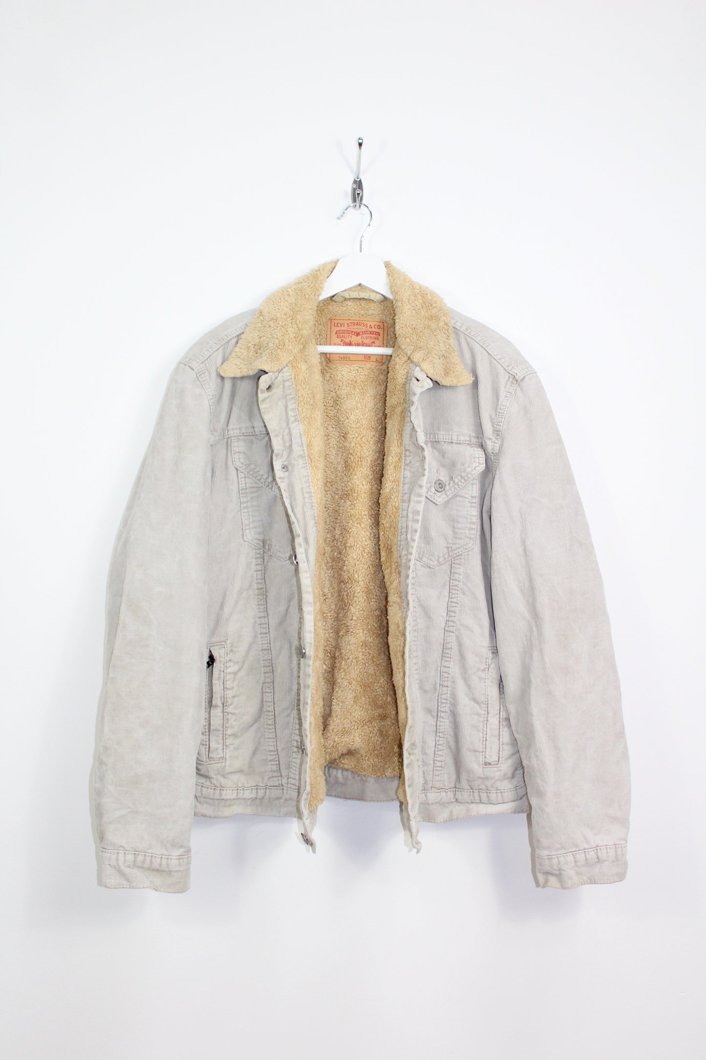 VINTAGE LEVI'S SHERPA CORDUROY JACKET LARGE