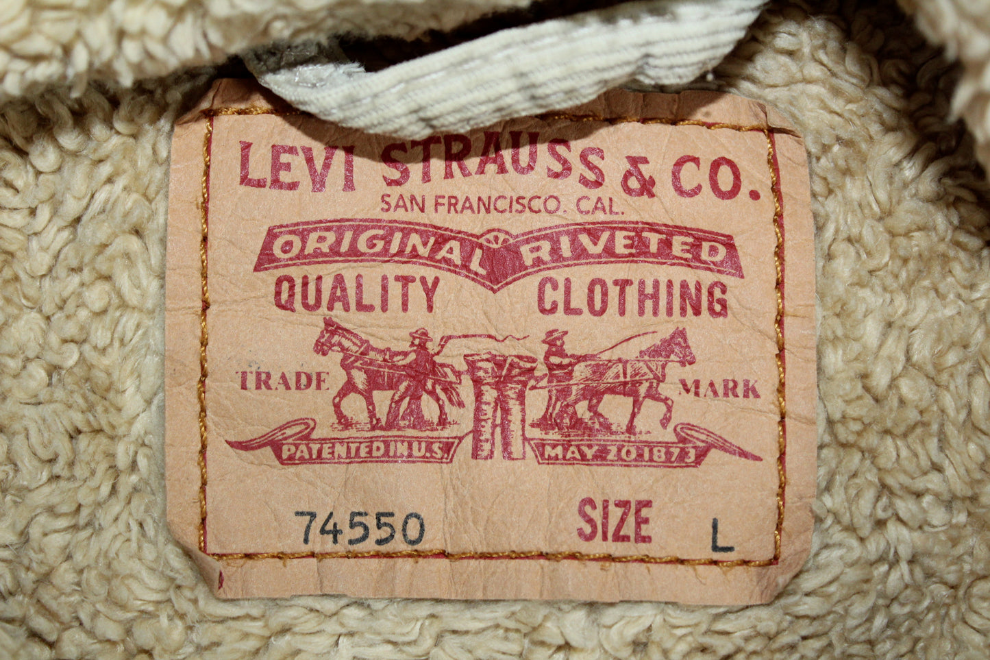 VINTAGE LEVI'S SHERPA CORDUROY JACKET LARGE