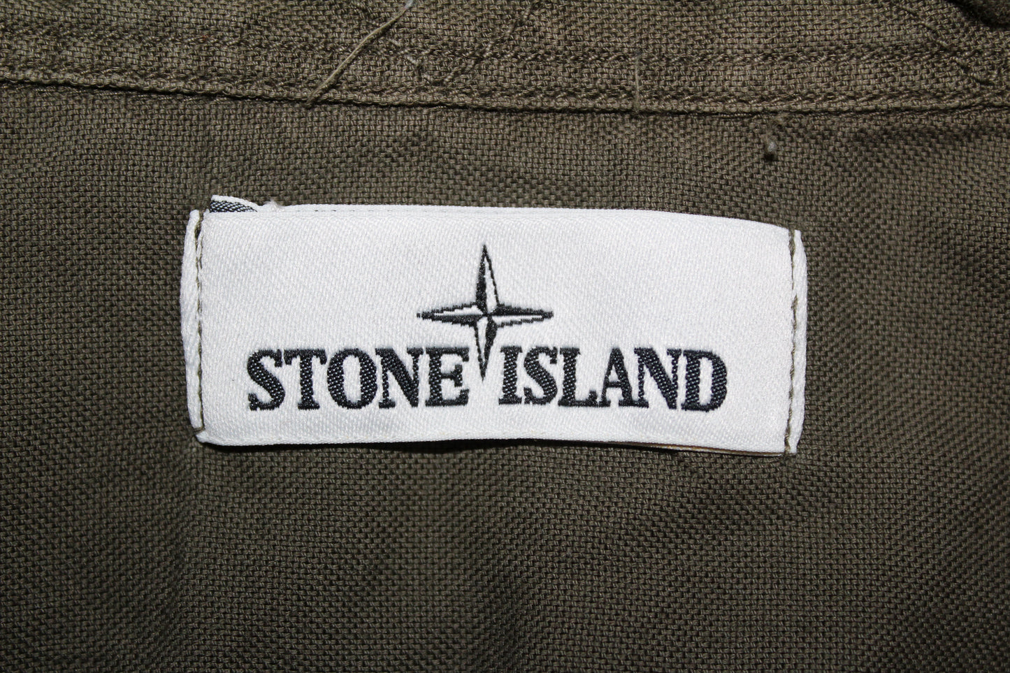 VINTAGE STONE ISLAND SPELL OUT SHORT SLEEVE BUTTON DOWN SHIRT LARGE