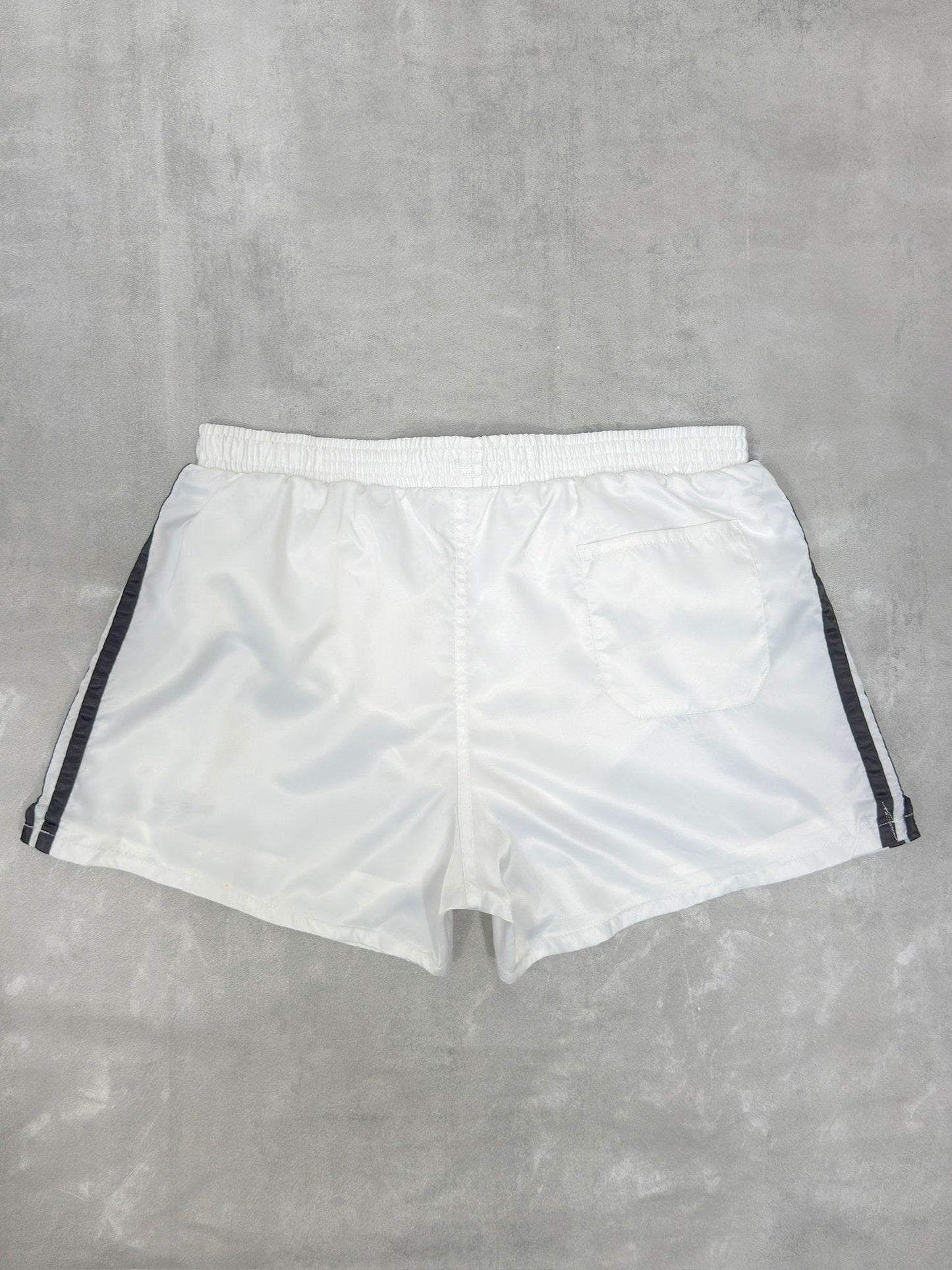 ADIDAS 80'S VINTAGE SHINY RUNNING SPRINTER NYLON SHORTS D6 LARGE