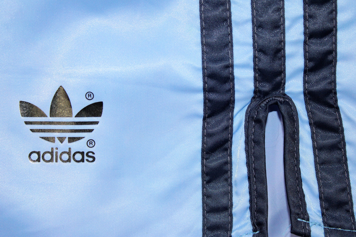 ADIDAS FIRST 80'S VINTAGE SHINY RUNNING SPRINTER NYLON SHORTS D7 XL