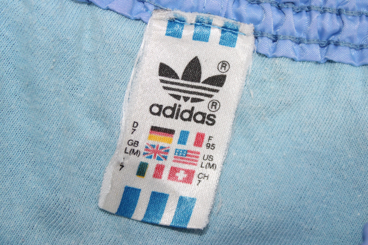 ADIDAS FIRST 80'S VINTAGE SHINY RUNNING SPRINTER NYLON SHORTS D7 XL