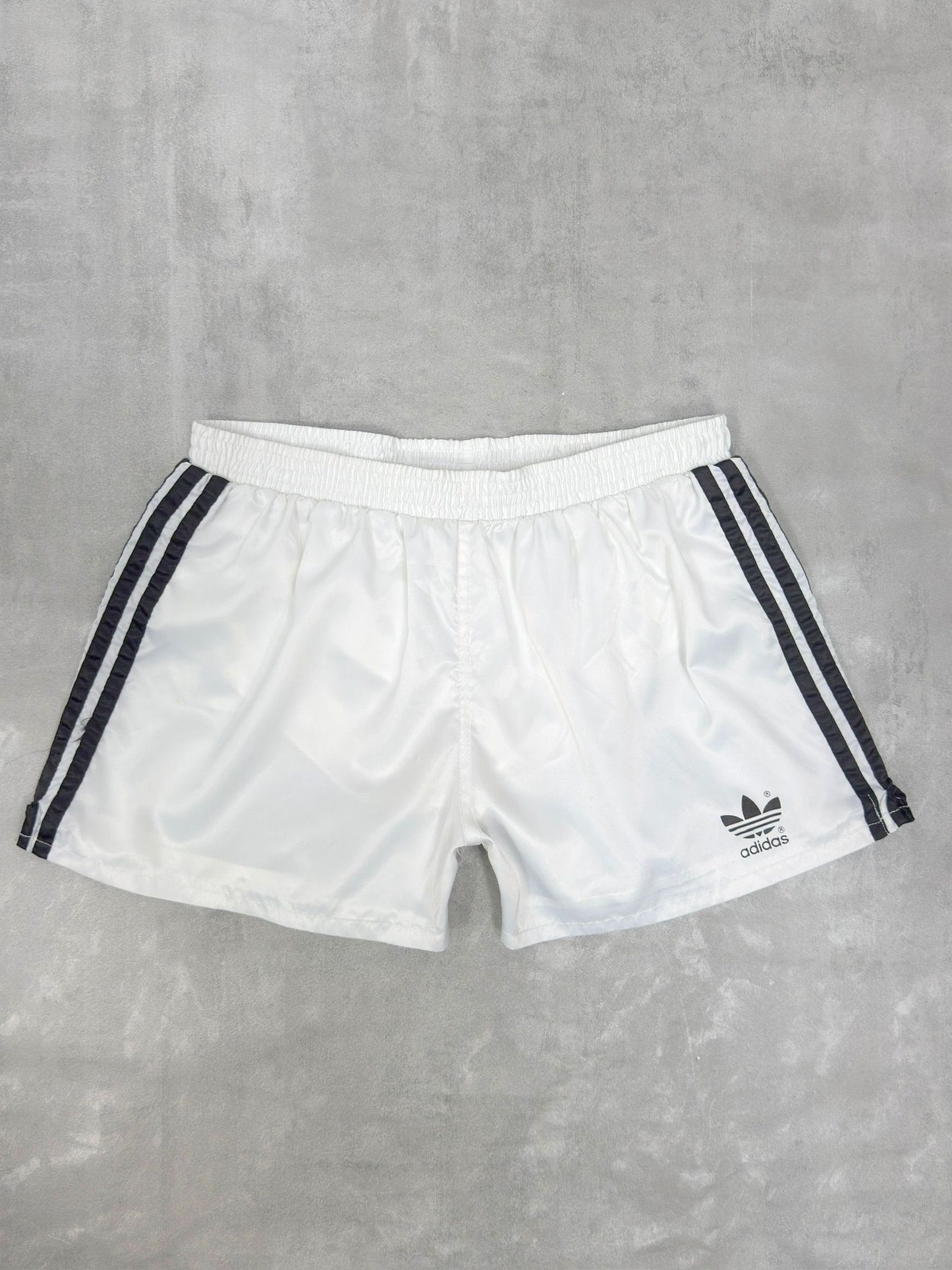 ADIDAS 80'S VINTAGE SHINY RUNNING SPRINTER NYLON SHORTS D6 LARGE