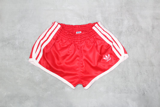 ADIDAS FIRST 80'S VINTAGE SHINY RUNNING SPRINTER NYLON SHORTS D3 SMALL