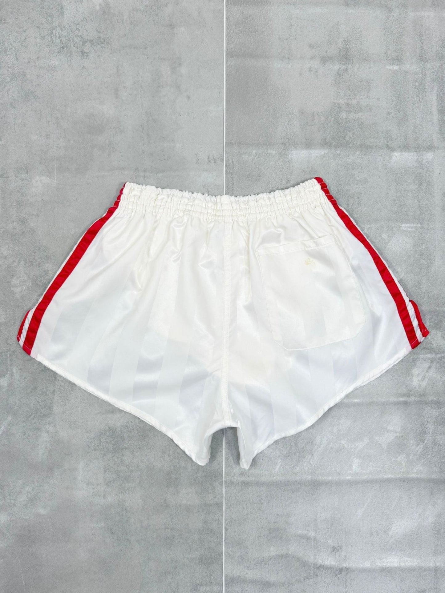 ADIDAS 80'S VINTAGE SHINY RUNNING SPRINTER NYLON SHORTS D5 MEDIUM