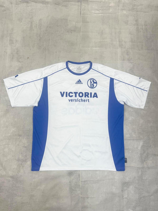VINTAGE SCHALKE 2003-04 ADIDAS TRAINING FOOTBALL SHIRT XL