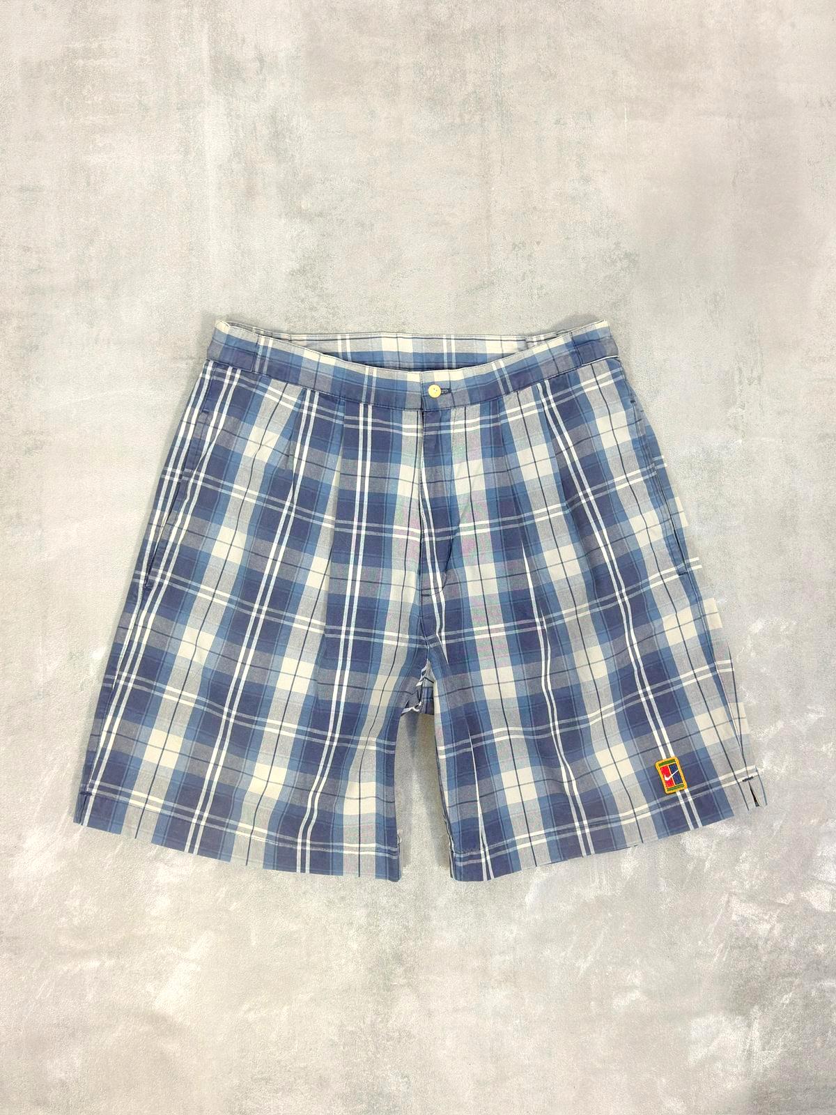 NIKE VINTAGE TN CHALLENGE COURT SAMPRAS 1994 WINDOW PANE TENNIS SHORTS MEDIUM