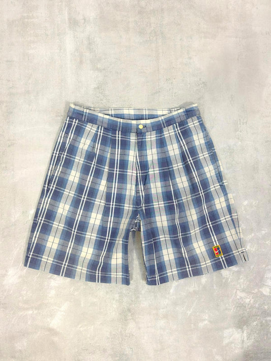 NIKE VINTAGE TN CHALLENGE COURT SAMPRAS 1994 WINDOW PANE TENNIS SHORTS MEDIUM