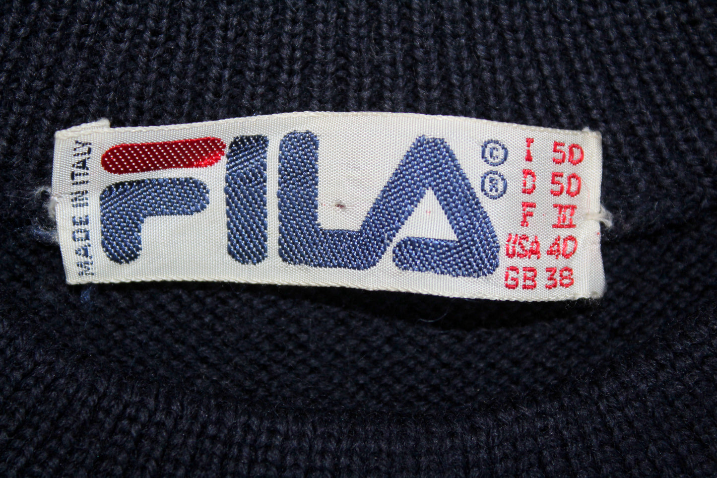 FILA 80'S VINTAGE SIRO SKI KNIT WOOL SWEATSHIRT MEDIUM