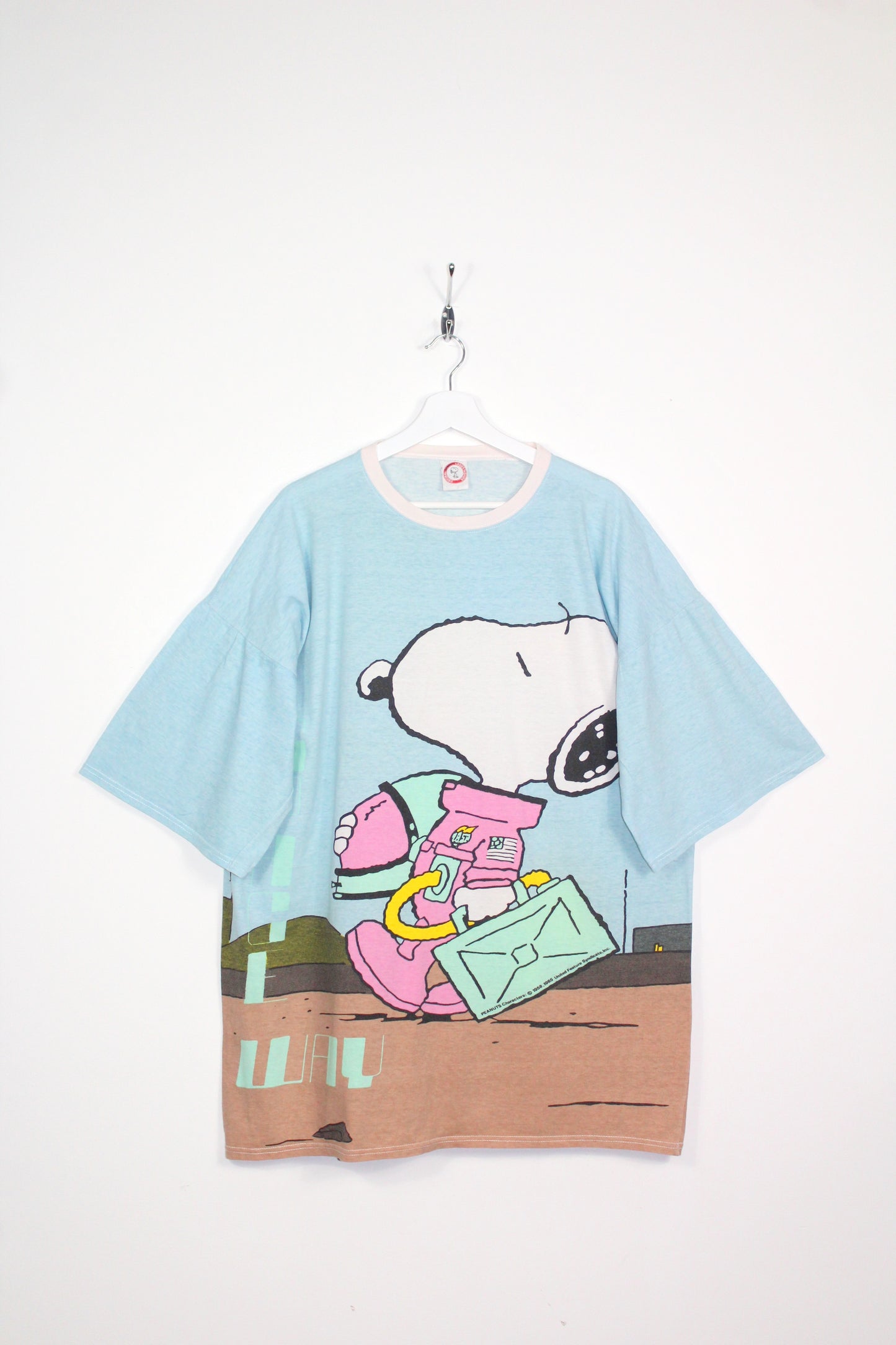 VINTAGE 90'S PEANUTS SNOOPY SPACE WAY SCENE T-SHIRT XXL