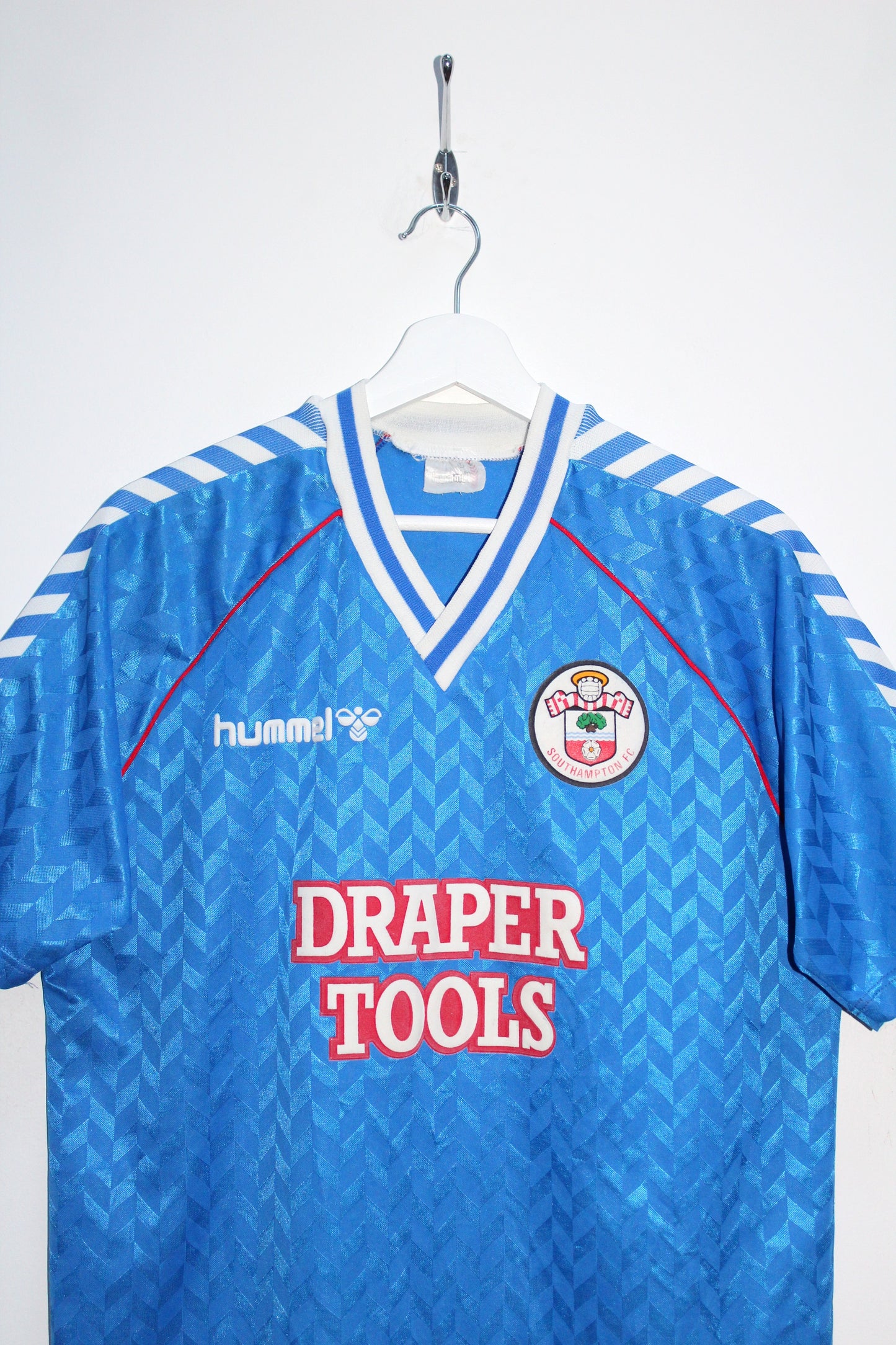 SOUTHAMPTON F.C. 1987-1989 VINTAGE HUMMEL AWAY FOOTBALL SHIRT LARGE