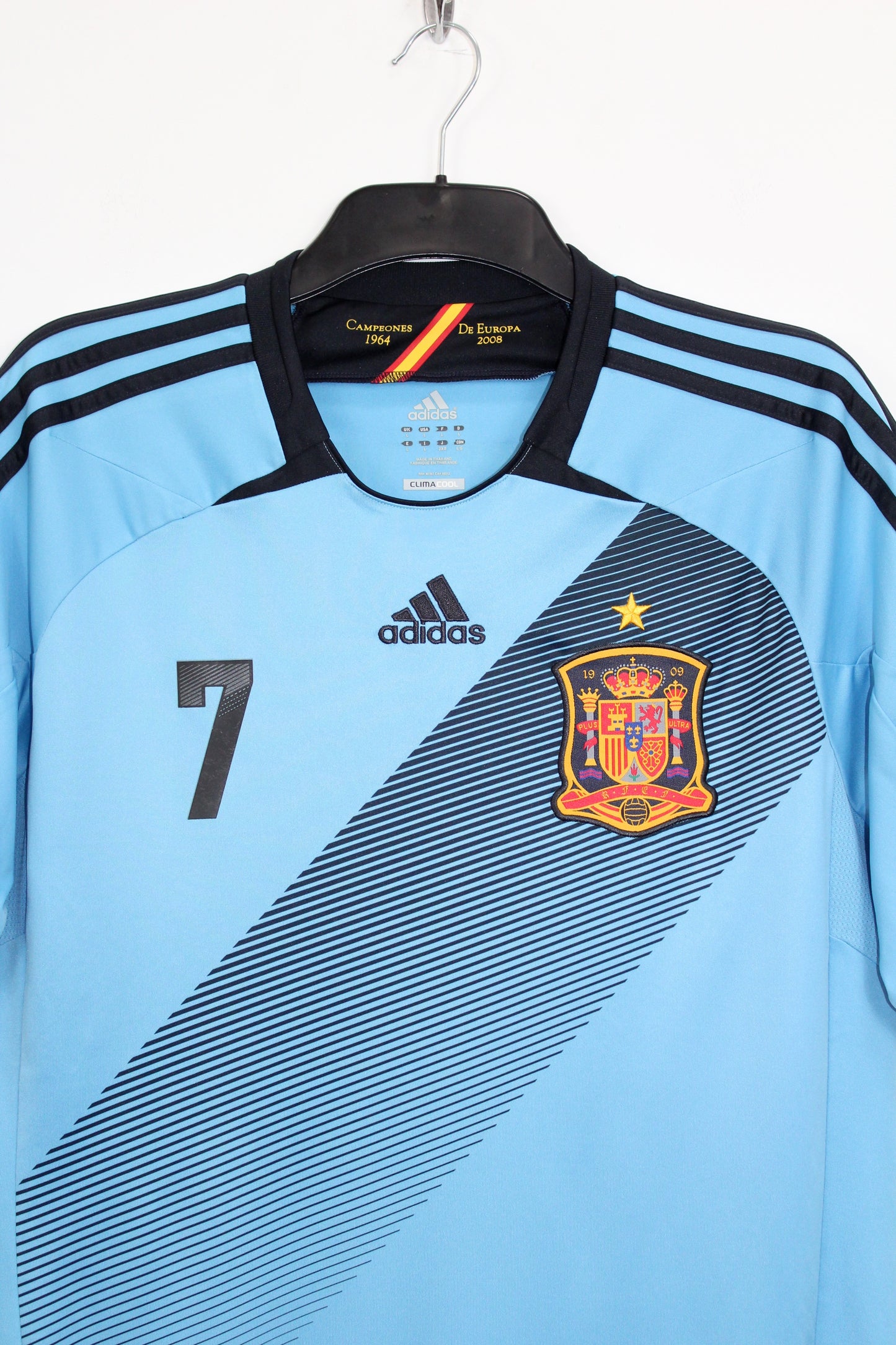 SPAIN 2012-2013 ADIDAS AWAY FOOTBALL SHIRT DAVID VILLA #7