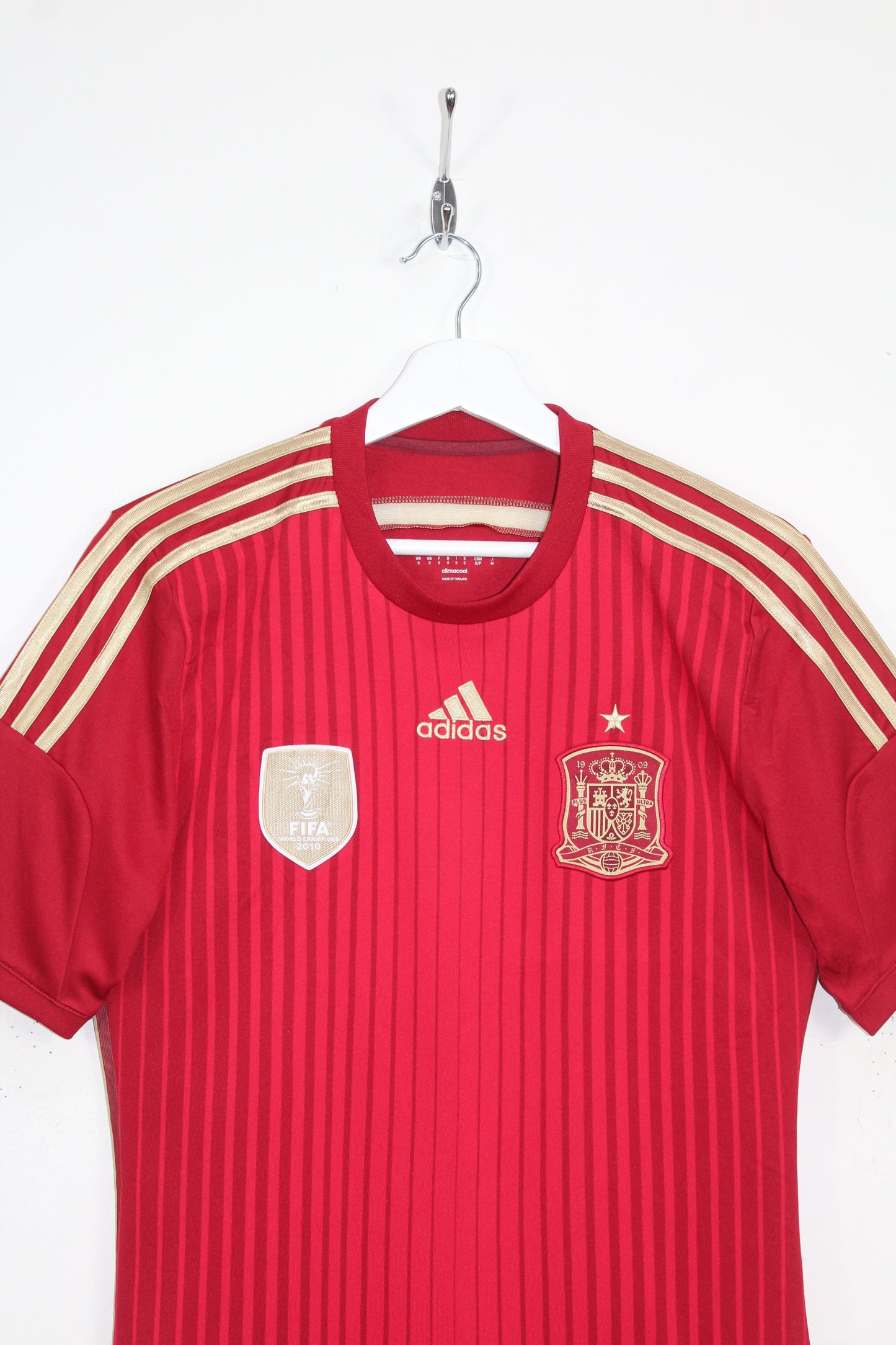 SPAIN WORLD CUP 2014 ADIDAS HOME FOOTBALL SHIRT SMALL