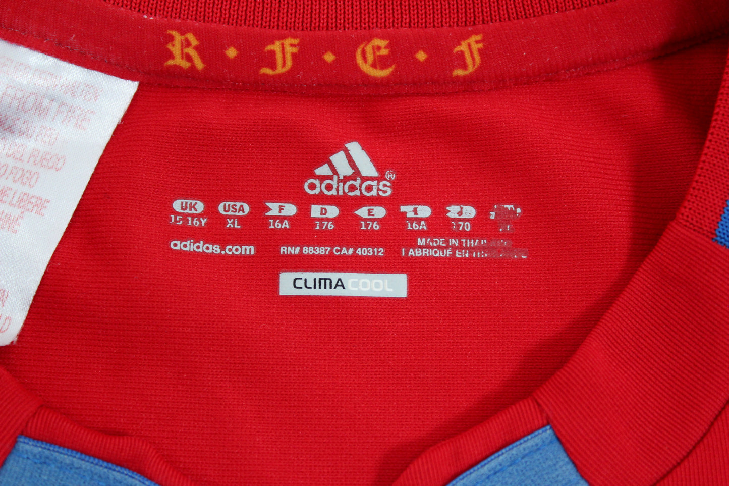 SPAIN WORLD CUP 2010 ADIDAS HOME FOOTBALL SHIRT SMALL