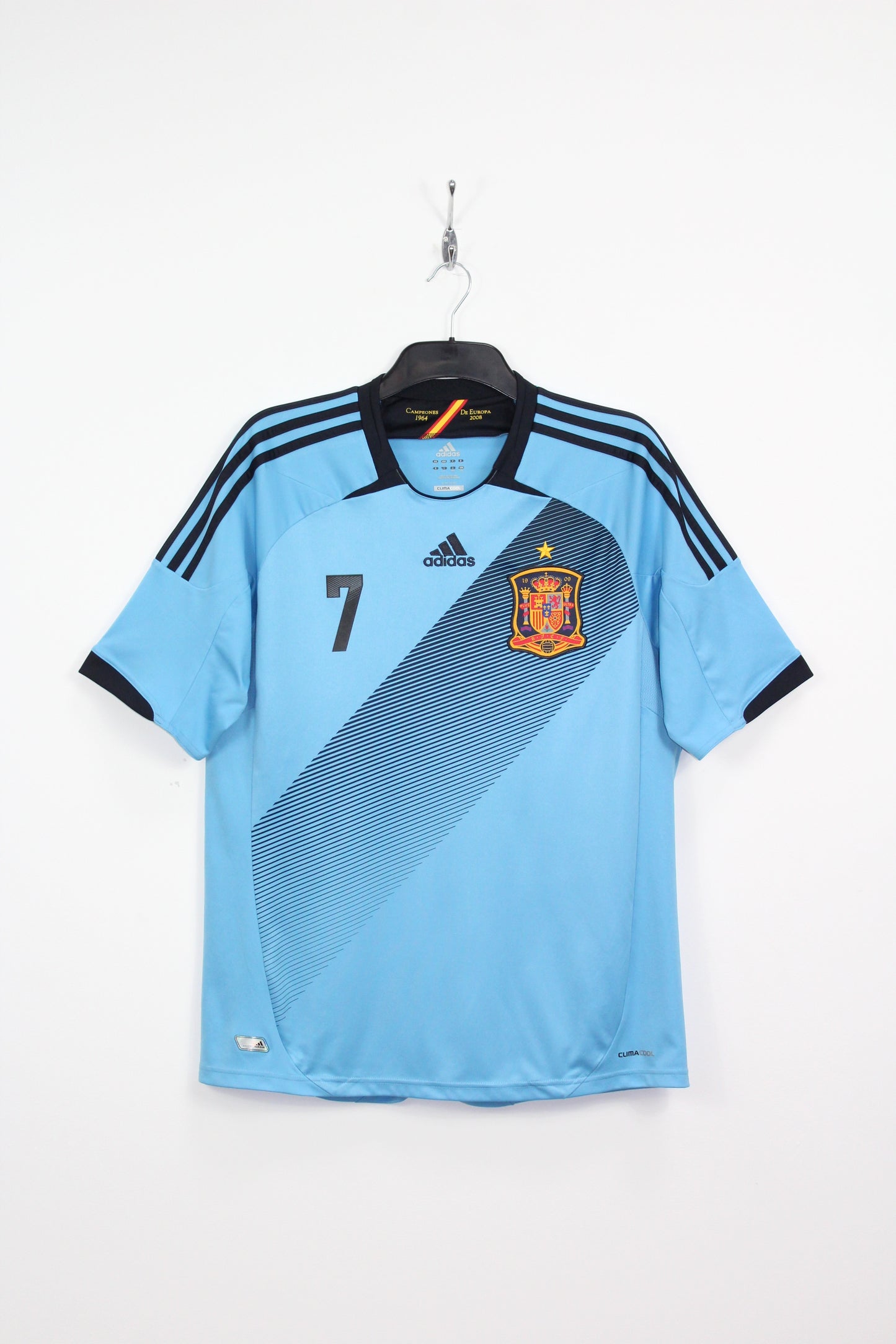 SPAIN 2012-2013 ADIDAS AWAY FOOTBALL SHIRT DAVID VILLA #7