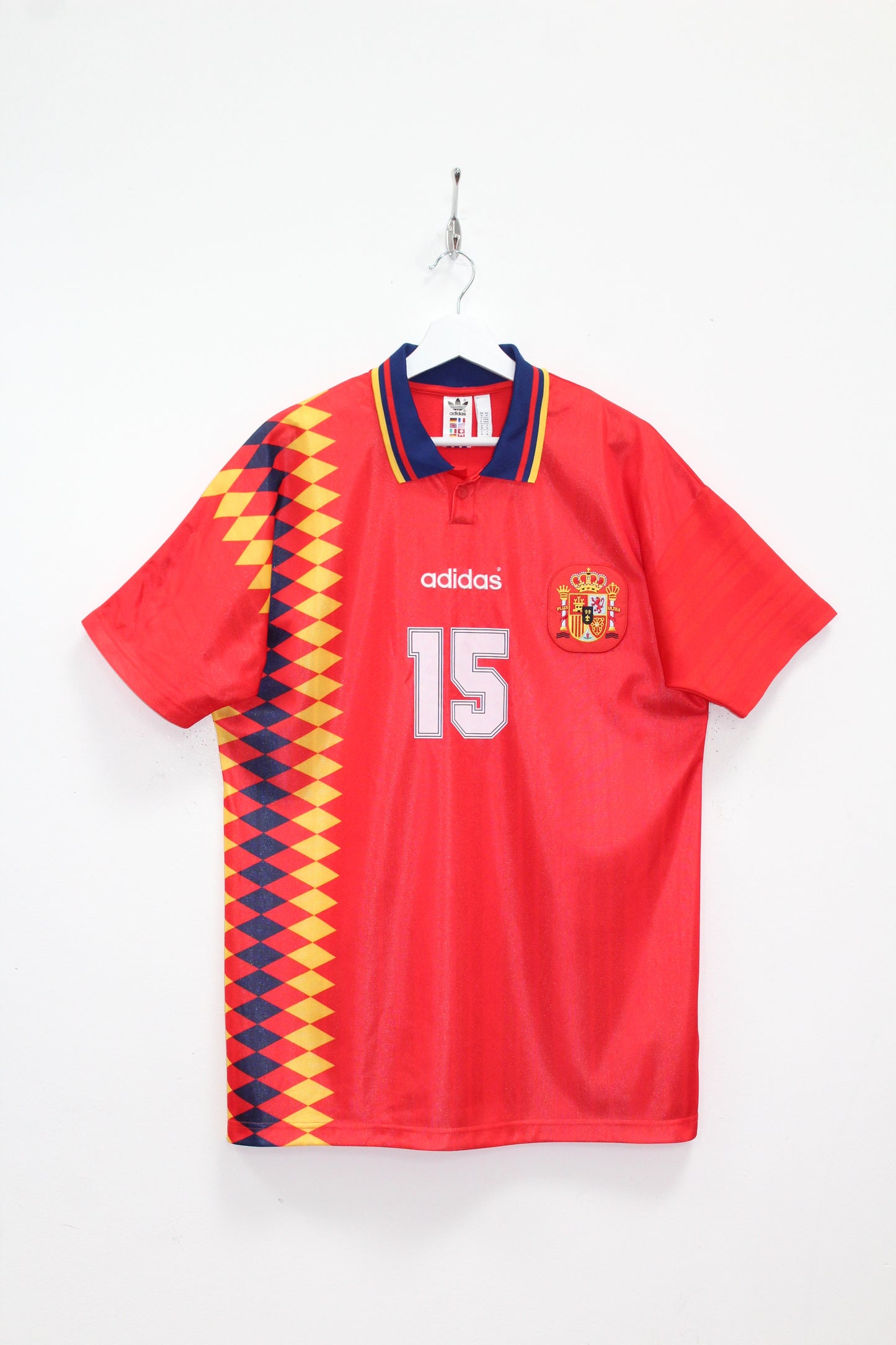 ADIDAS ORIGINALS SPAIN WORLD CUP 1994 FOOTBALL SHIRT #15 MEDIUM