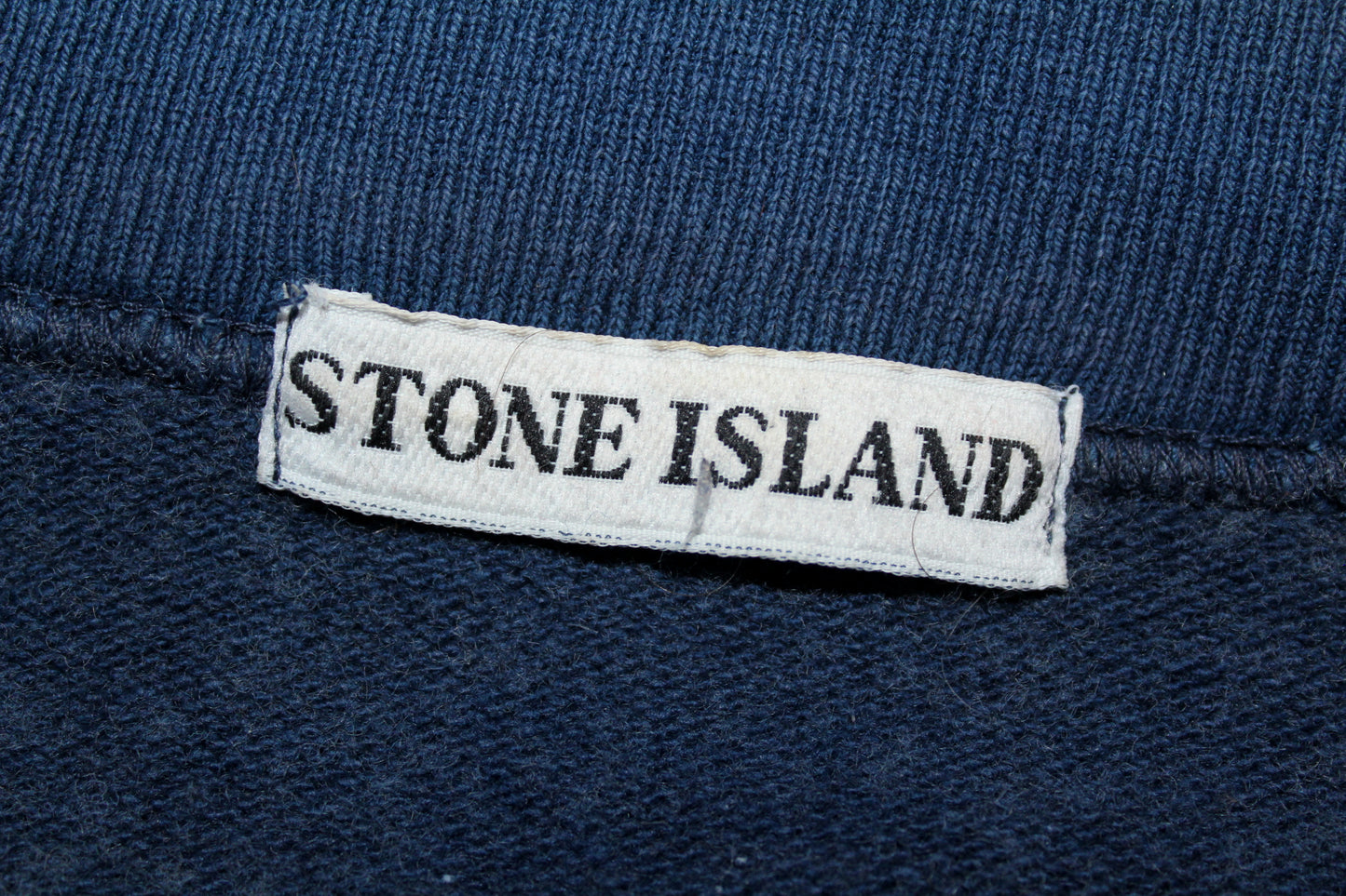 VINTAGE STONE ISLAND AW 1989 ZIPPED MOCK NECK WOOL SWEATSHIRT XL