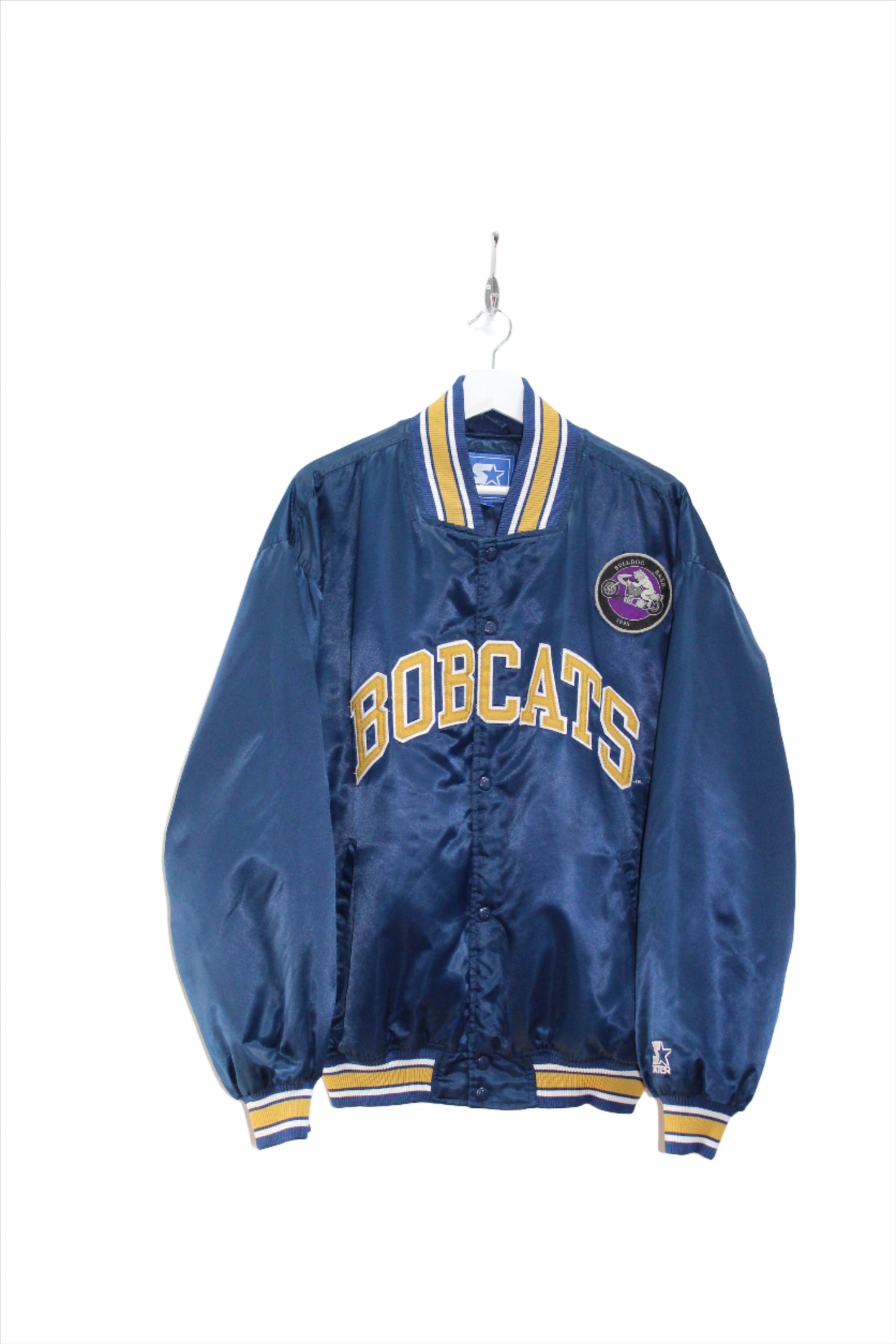 STARTER MONTANA STATE BOBCATS 90'S VINTAGE SATIN BOMBER JACKET LARGE