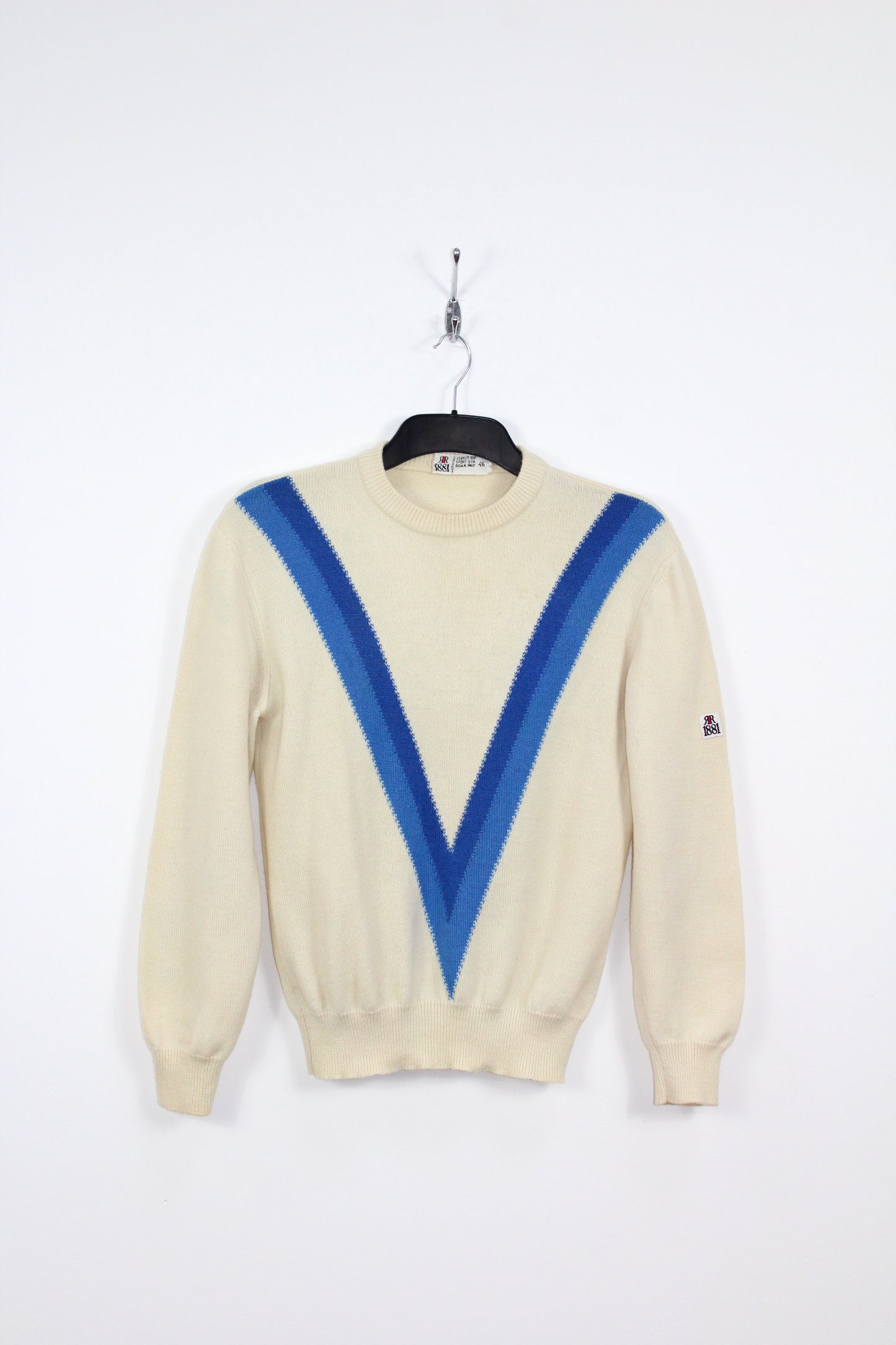 CERRUTI 1881 80'S VINTAGE VINTAGE STENMARK SKI KNIT WOOL JUMPER SMALL