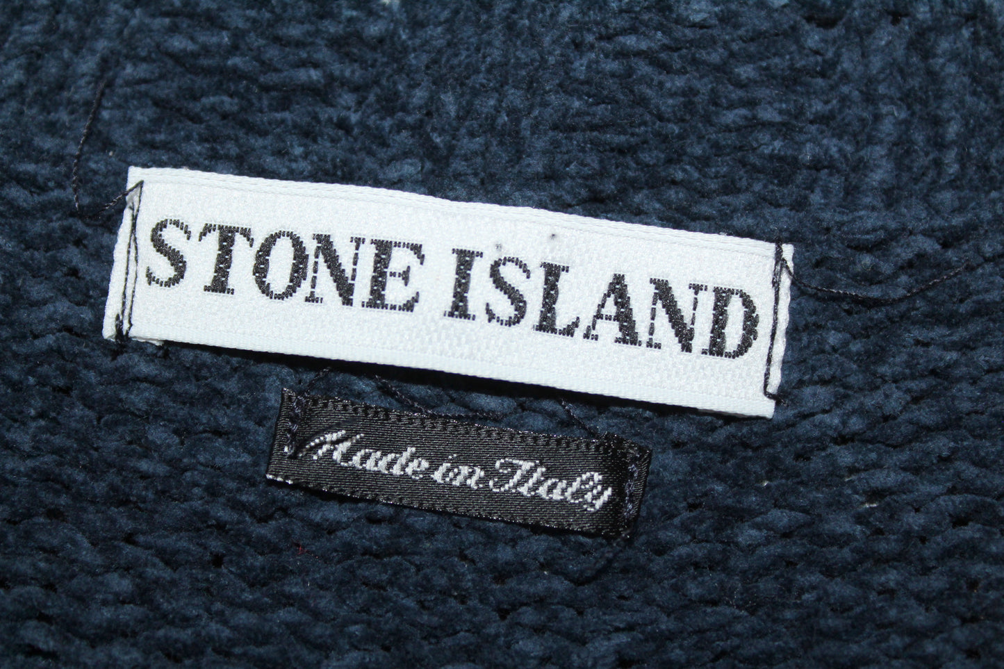 VINTAGE STONE ISLAND SS 1997 CHENILLE KNIT SWEATSHIRT SMALL