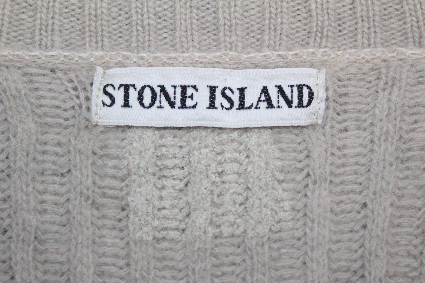 STONE ISLAND 80'S VINTAGE ROLL NECK KNIT WOOL JUMPER LARGE