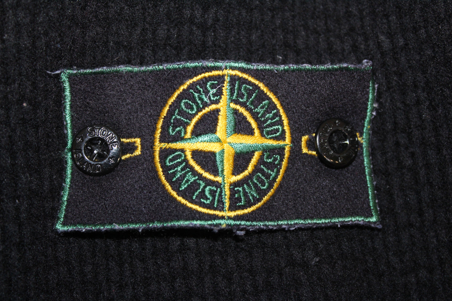 VINTAGE STONE ISLAND AW 1998 HEAVYWEIGHT WOOL KNIT ZIP UP JUMPER XL