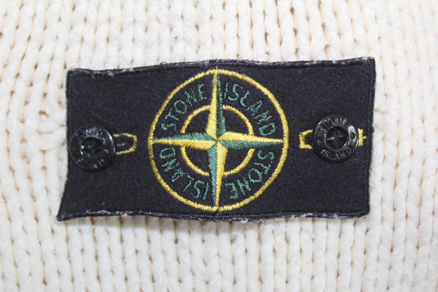 VINTAGE STONE ISLAND AW 2005 HALF ZIP KNIT JUMPER MEDIUM