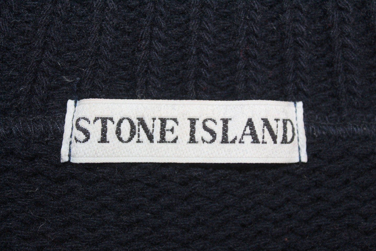 STONE ISLAND 90'S VINTAGE SHAWL NECK WOOL KNIT JUMPER LARGE