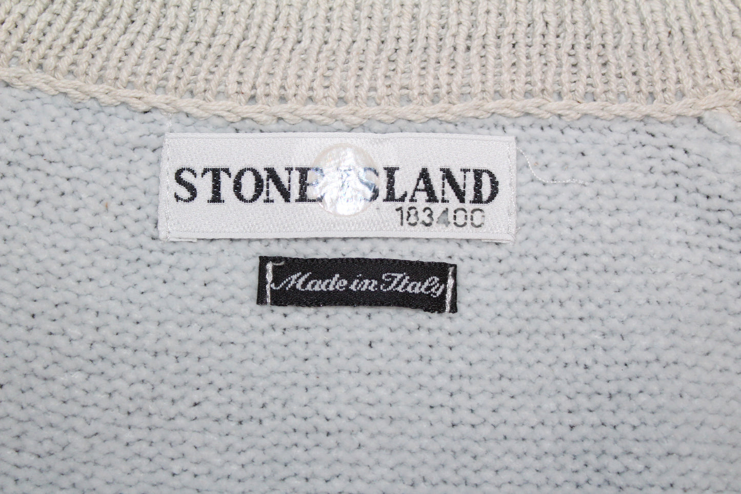 VINTAGE STONE ISLAND SS 2001 CHENILLE KNIT SWEATSHIRT MEDIUM