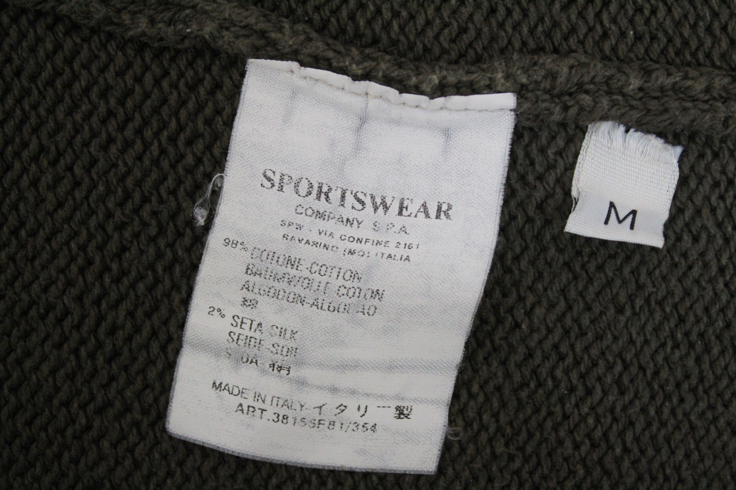 VINTAGE STONE ISLAND SS 2003 COTTON & SILK KNIT SWEATSHIRT MEDIUM