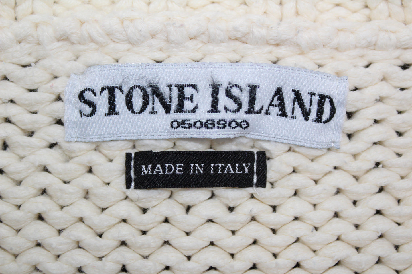 VINTAGE STONE ISLAND AW 2005 HALF ZIP KNIT JUMPER MEDIUM