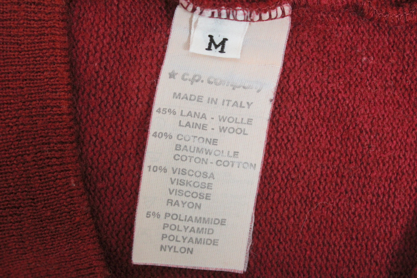 VINTAGE STONE ISLAND AW 1989 ZIPPED MOCK NECK WOOL SWEATSHIRT MEDIUM