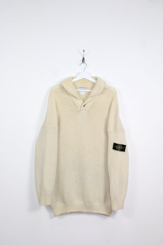 STONE ISLAND 80'S VINTAGE KNIT WOOL JUMPER XL